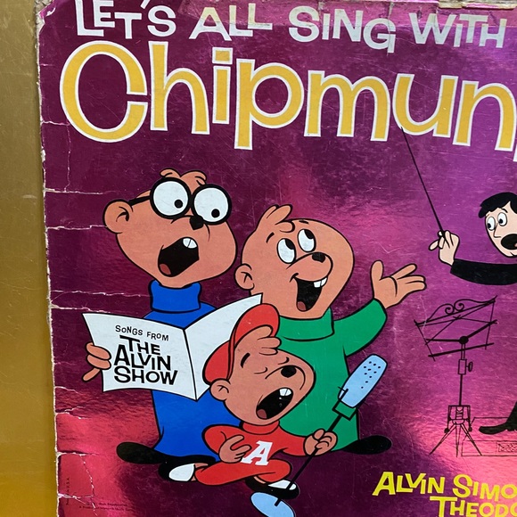 ALVIN LET’S ALL SING WITH THE CHIPMUNKS VTG 1961 VINYL RECORD LP LIBERTY RECORDS - Picture 3 of 16